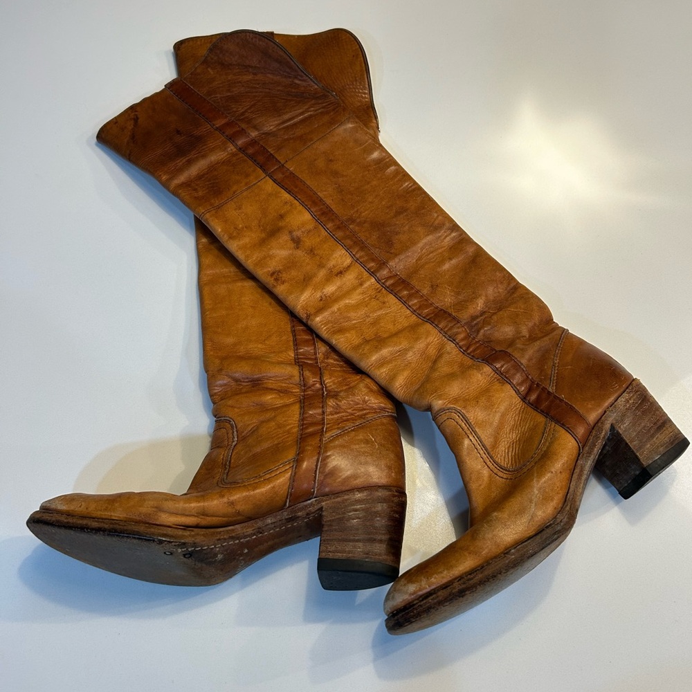 Frye Black Label Tan Boots